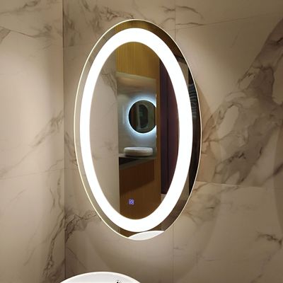 Versatile Large Round Mirror With Lights Frameless Space Saving Stylish