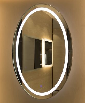 Versatile Large Round Mirror With Lights Frameless Space Saving Stylish