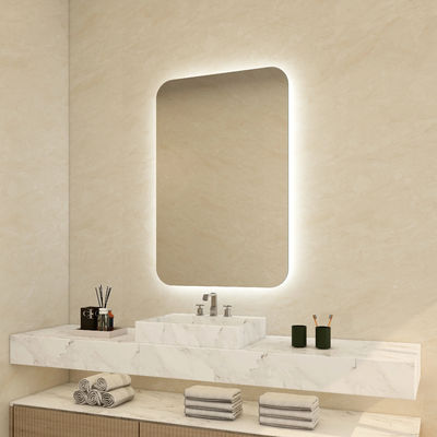 Customized Size Intelligent Wall Mounted LED Backlit Vanity Mirror for Hotel Bathrooms