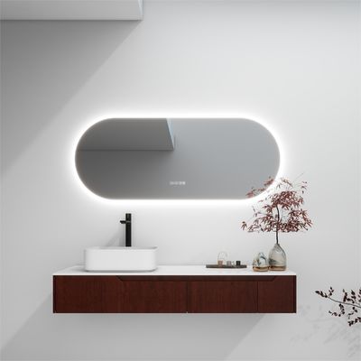 Customized Size Intelligent Wall Mounted LED Backlit Vanity Mirror for Hotel Bathrooms