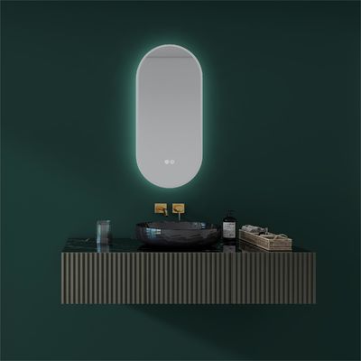 Customized Size Intelligent Wall Mounted LED Backlit Vanity Mirror for Hotel Bathrooms