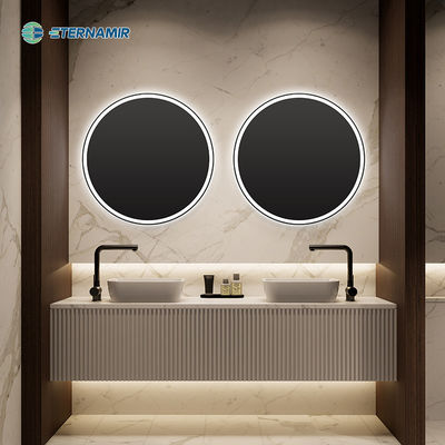 Long Lasting Bathroom Mirror With Lights Aesthetic Round Illuminated Bathroom Mirror