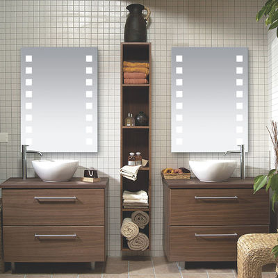 Dustproof LED Strip Bathroom Mirror Easy Installation with Touchable Screen