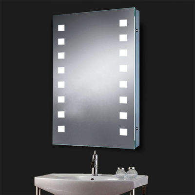 Dustproof LED Strip Bathroom Mirror Easy Installation with Touchable Screen
