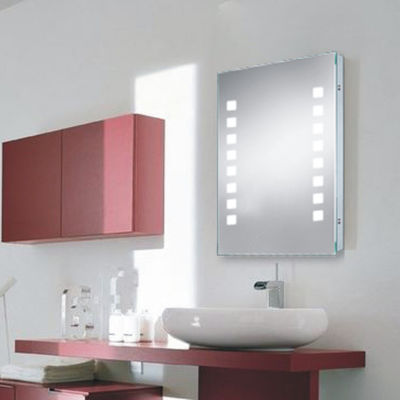 Dustproof LED Strip Bathroom Mirror Easy Installation with Touchable Screen