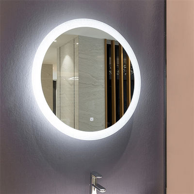 Wall Hanging Bathroom Mirror With Lights Adjustable Brightness Touch Screen Bathroom Mirror