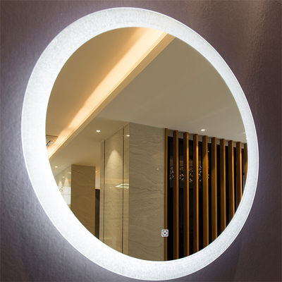 Wall Hanging Bathroom Mirror With Lights Adjustable Brightness Touch Screen Bathroom Mirror