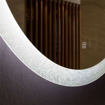 Wall Hanging Bathroom Mirror With Lights Adjustable Brightness Touch Screen Bathroom Mirror