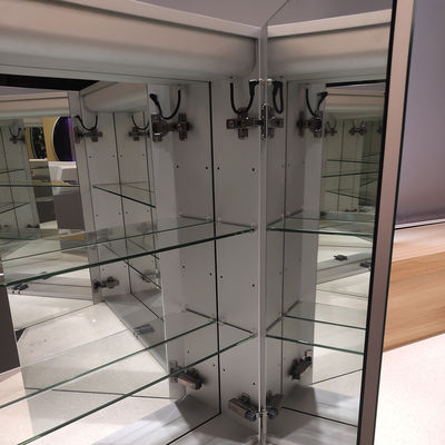 Modern Luxury LED Illuminated Mirror Cabinet Rust Resistant Customized