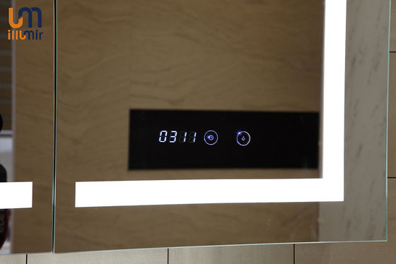 Foshan OEM LED Aluminium Bathroom Mirror Cabinet with Single/Double Door Width 26-28