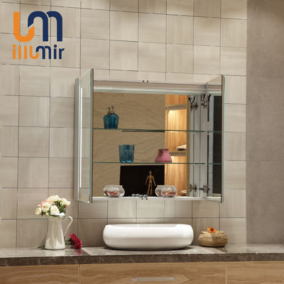 LED Bathroom Mirrored Medicine Mirror Cabinet with High output 2835 SMD LED strip IP44