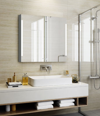 Installation Type Wall Mounted Bathroom Cabinet with LED Lights and Magnifying Glass