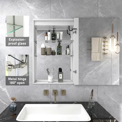 Plug Type 1.1meter Hardwire Mirrored Cabinets with Cabinet Storage and LED Light