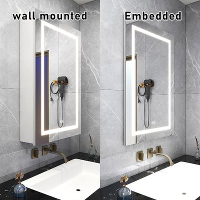 Plug Type 1.1meter Hardwire Mirrored Cabinets with Cabinet Storage and LED Light