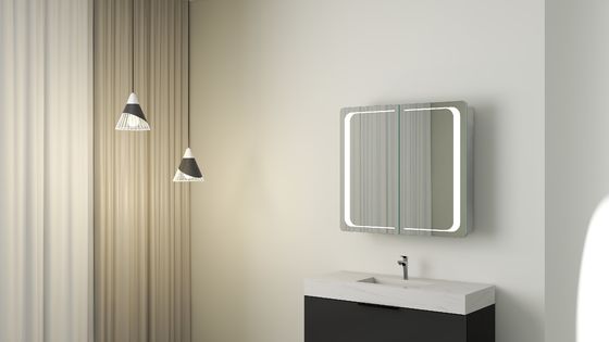 Smart Makeup Bathroom Cabinet With Led Lights With Jewelry Storage