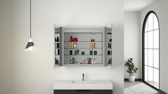 Smart Makeup Bathroom Cabinet With Led Lights With Jewelry Storage