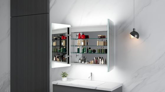 Illuminated Bathroom Mirror Cabinet Modern Stylish With Lights For Home And Hotel