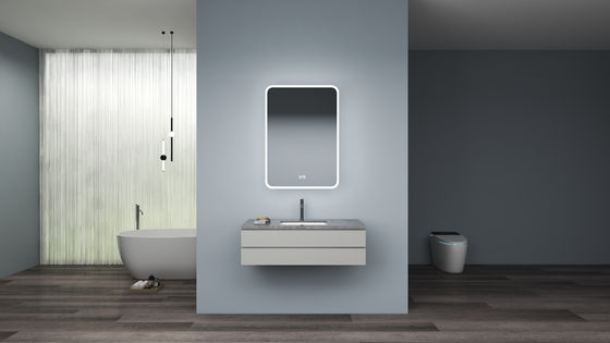 Wall Mounted Led Medicine Cabinet Anti Fog Lighted Vanity Mirror With Storage Customized