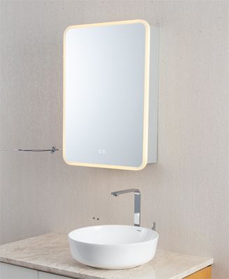 Double Door Anti-Fog Lighted Vanity Mirror Medicine Cabinet LED Touch Sensor Adjustable