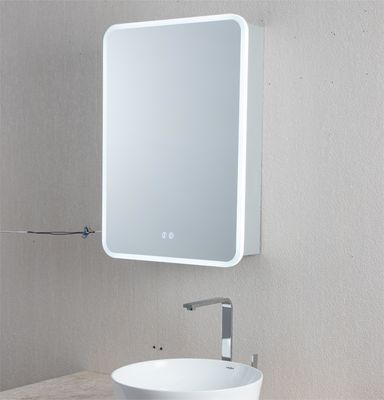 Double Door Anti-Fog Lighted Vanity Mirror Medicine Cabinet LED Touch Sensor Adjustable