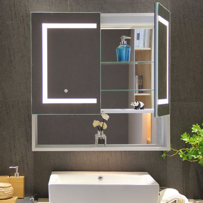 Compact Led Medicine Cabinet Rustproof Bathroom Storage Mirror With Lights