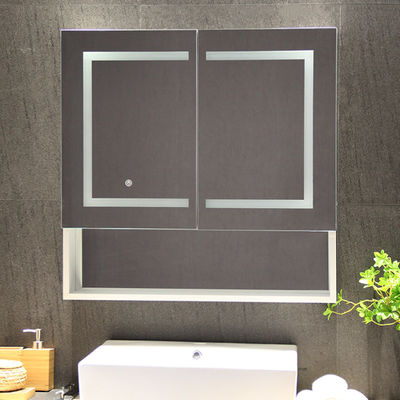 Compact Led Medicine Cabinet Rustproof Bathroom Storage Mirror With Lights