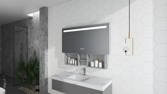 Intelligent Led Medicine Cabinet Mirror Automatic Lift Light Up Medicine Cabinet Mirror