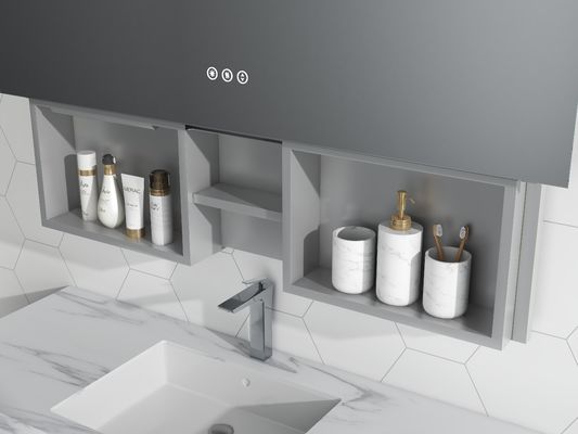 Intelligent Led Medicine Cabinet Mirror Automatic Lift Light Up Medicine Cabinet Mirror