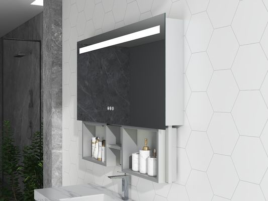 Intelligent Led Medicine Cabinet Mirror Automatic Lift Light Up Medicine Cabinet Mirror