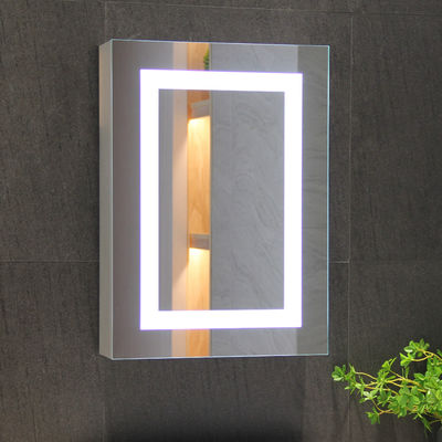 Wall - Mounted Bathroom Cabinet With Led Mirror With Touch Switch For Hotel