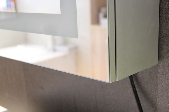 Wall - Mounted Bathroom Cabinet With Led Mirror With Touch Switch For Hotel
