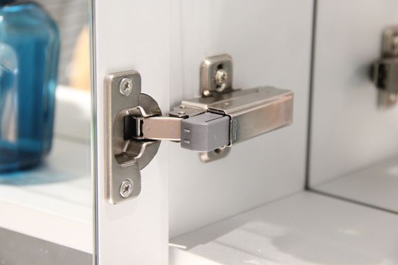 Wall - Mounted Bathroom Cabinet With Led Mirror With Touch Switch For Hotel