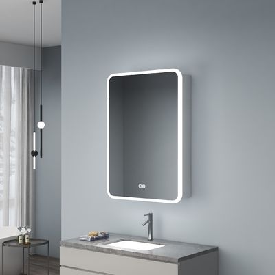 Contemporary Anti Fog Medicine Cabinet Moisture Proof With LED And Defogger