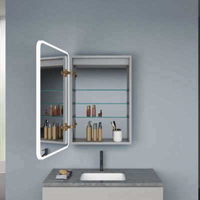 Contemporary Anti Fog Medicine Cabinet Moisture Proof With LED And Defogger