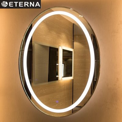 Illuminated 5mm Polished Silver Mirror For Elegant House Bathroom Decor