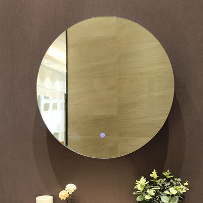 High Output LED Custom Bathroom Mirrors Round LED Backlit Mirror With Defogger
