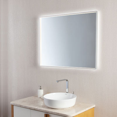 Illuminated Bluetooth Bathroom Mirror With Color Temperature Options And 90° Shine Angle