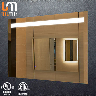 Silver Smart Custom Bathroom Mirrors Waterproof Led Strip Vanity Mirror