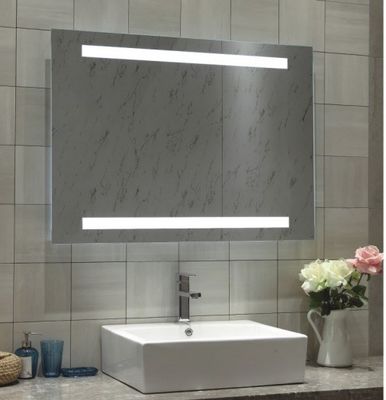 Hotel Custom Illuminated Bathroom Mirrors Safety Wall Mount Moisture Resistant