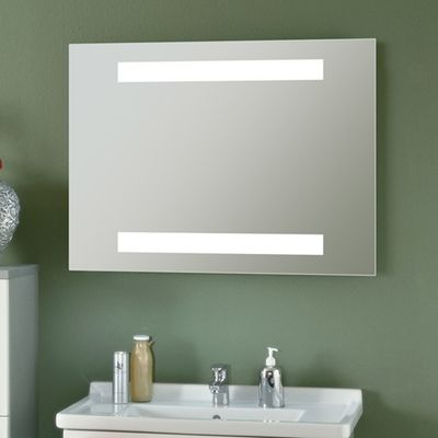 Hotel Custom Illuminated Bathroom Mirrors Safety Wall Mount Moisture Resistant