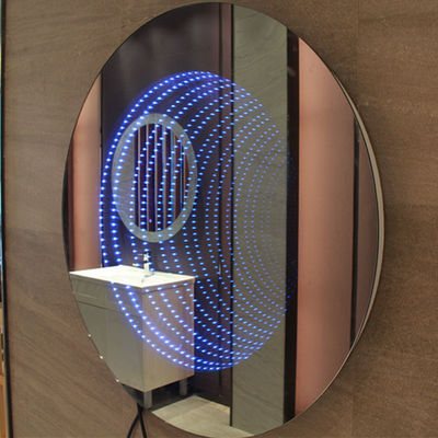 Hotel 3D Infinity Tunnel Mirror Silver Lenses Fashionable With Touch Sensor
