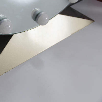 Touch Sensor Makeup Mirror With Lights Round Cosmetic Mirror With Color Temperature Adjustment