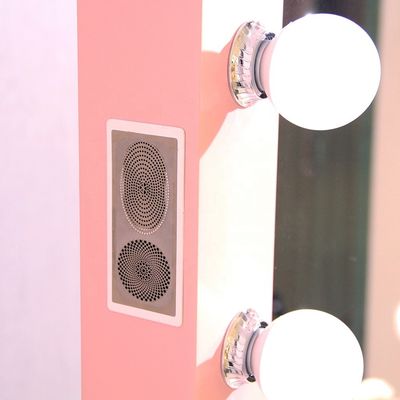 Dimmable LED Lighted Makeup Mirror With Music Player And Adjustable Lights