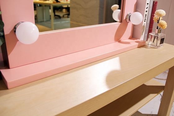 Dimmable LED Lighted Makeup Mirror With Music Player And Adjustable Lights