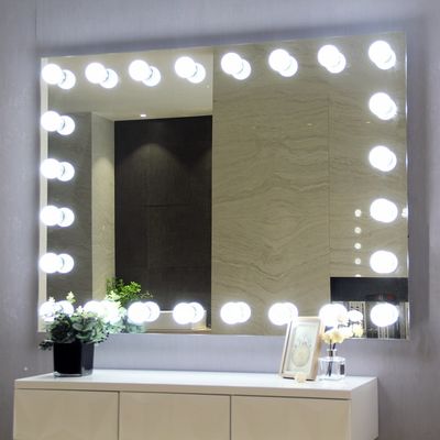Smart Tabletop Lighted Makeup Mirror High Brightness With Dimmable LED
