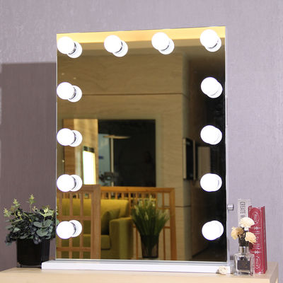 Desktop Makeup Mirror With Lights Custom Hollywood Style Round Led Bathroom Mirror