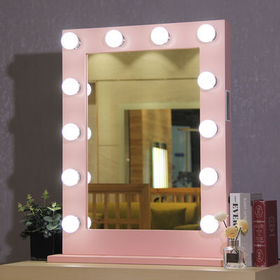 Desktop Makeup Mirror With Lights Custom Hollywood Style Round Led Bathroom Mirror