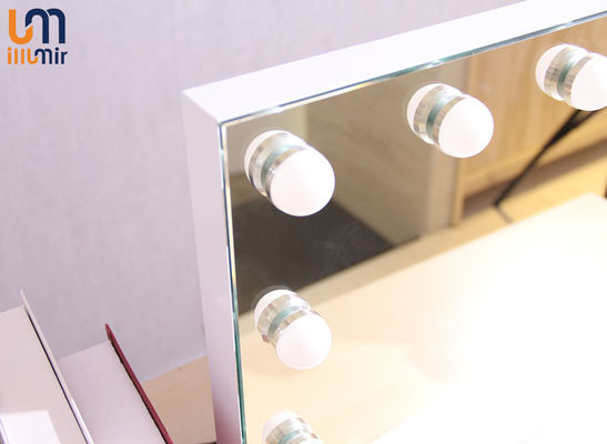 Adjustable Makeup Vanity Mirror With Lights 24 Bulbs Aluminum Frame