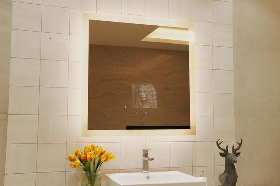 Bluetooth Speaker Lighted Mirror Waterproof TV Mirror With Built In TV