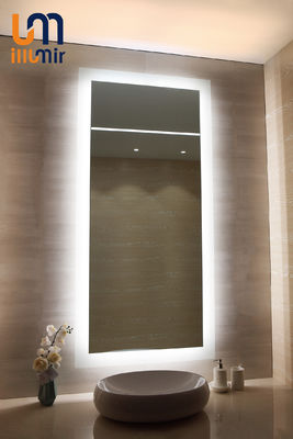Barber Shop LED Light Wall Mirror Easy Cleaning Modern Design Fog Resistant